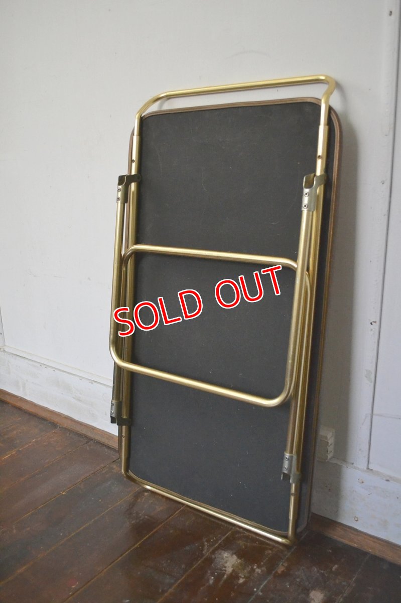 画像12: 70s フォールディング ピクニックテーブル/ゴールドアルミフレーム (12)