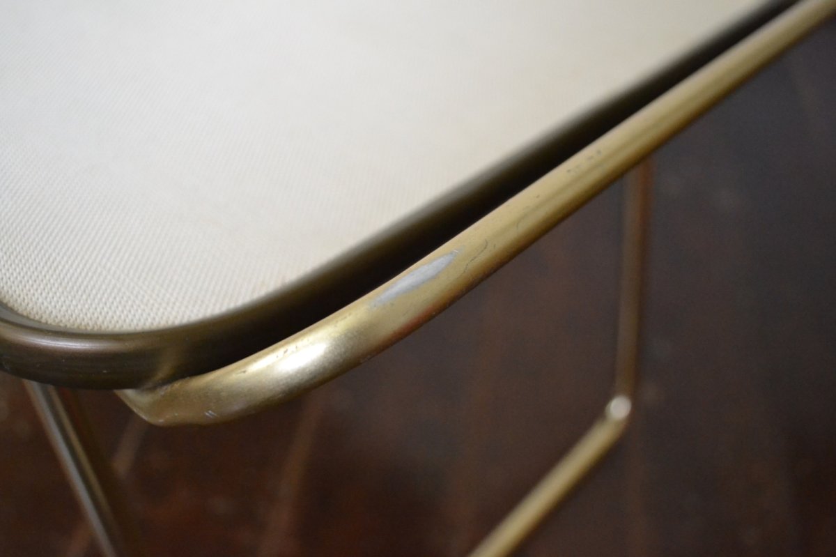 画像7: 70s フォールディング ピクニックテーブル/ゴールドアルミフレーム (7)