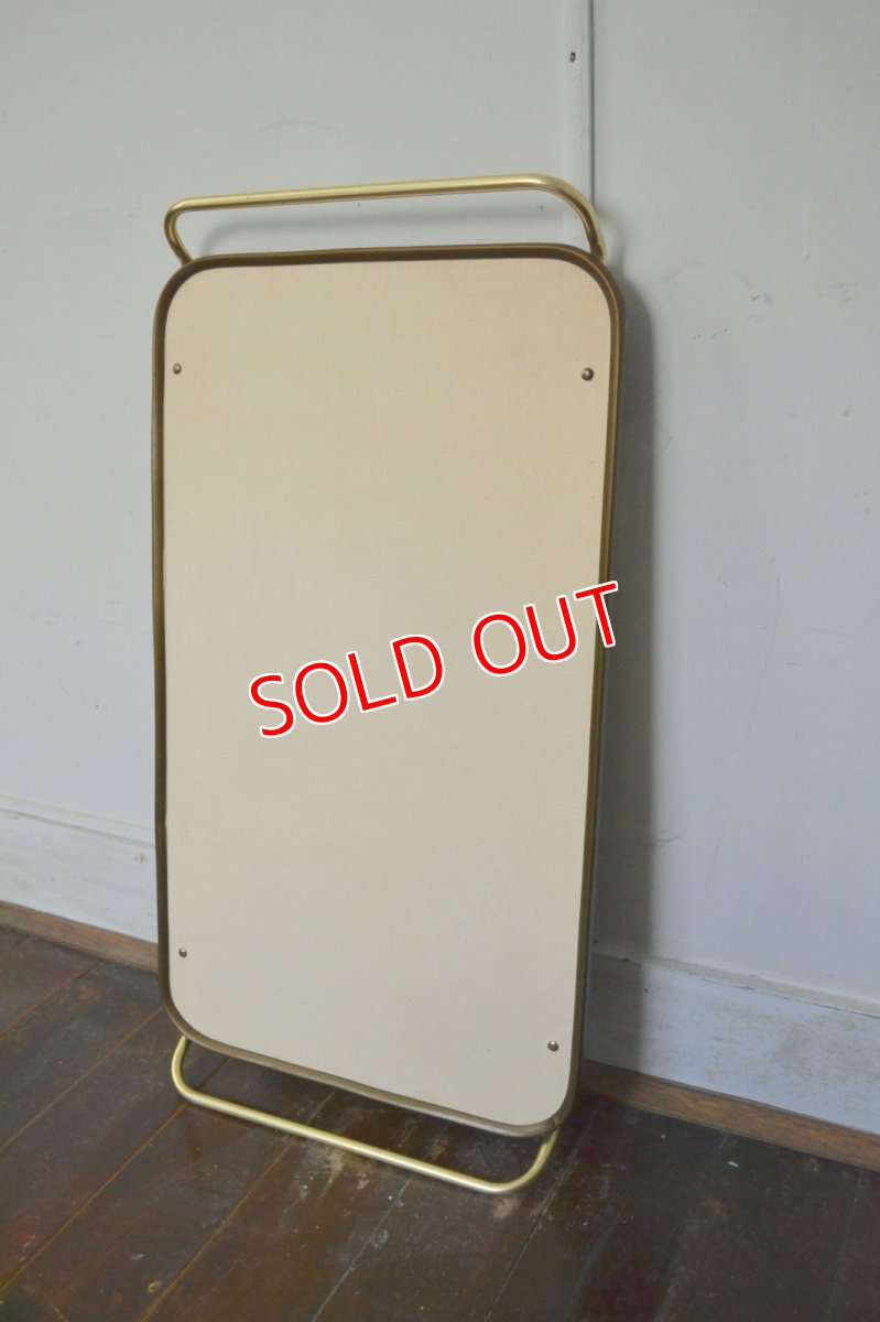 画像11: 70s フォールディング ピクニックテーブル/ゴールドアルミフレーム (11)