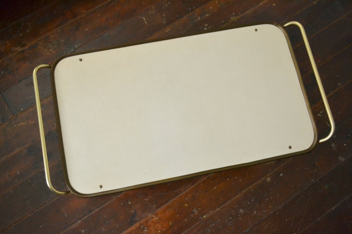 画像4: 70s フォールディング ピクニックテーブル/ゴールドアルミフレーム (4)