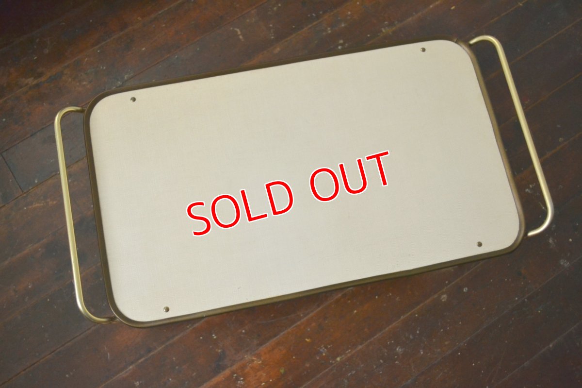 画像4: 70s フォールディング ピクニックテーブル/ゴールドアルミフレーム (4)