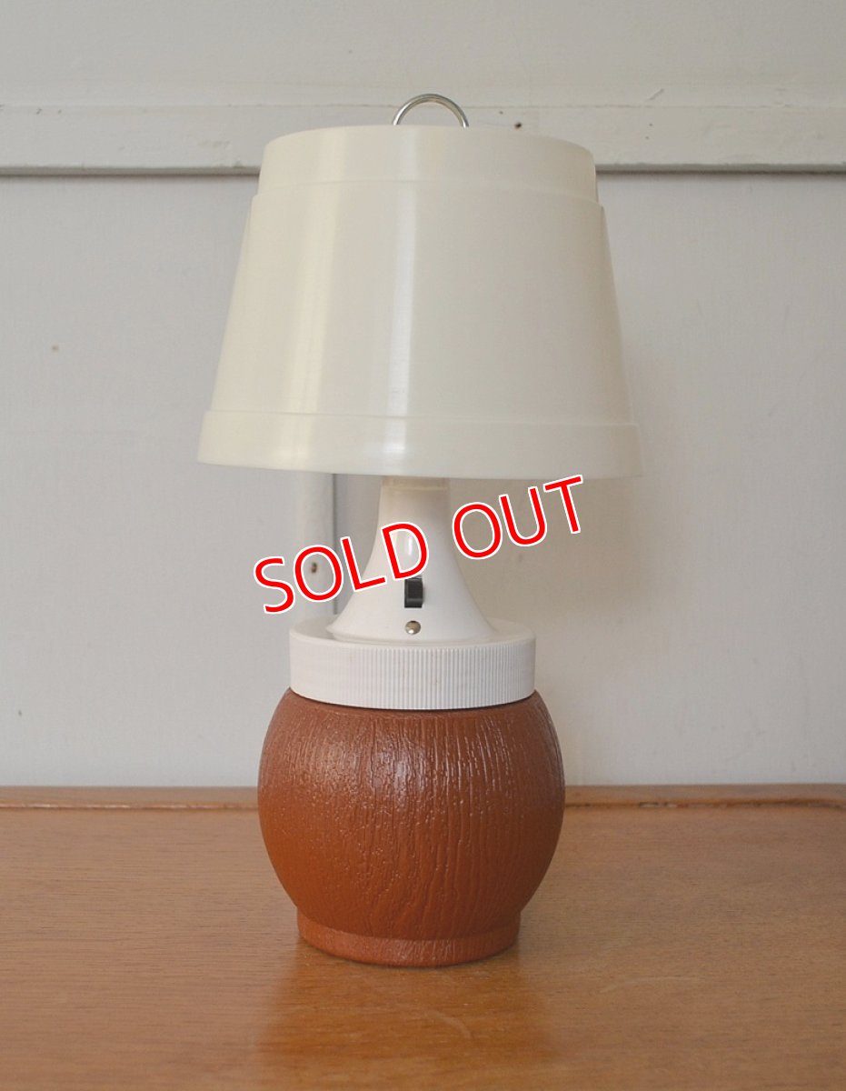 画像3: US70sエヴァレディ社ポータブルテーブルランプ/ブラウン (3)