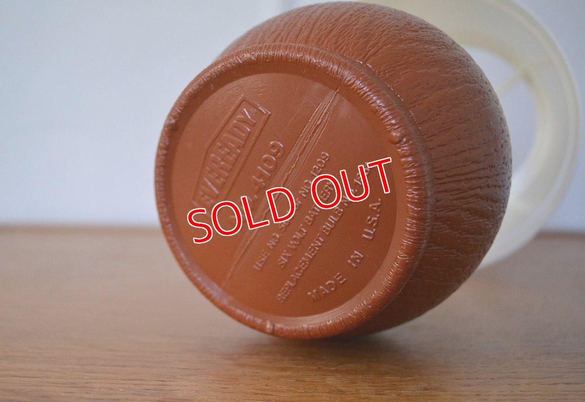 画像6: US70sエヴァレディ社ポータブルテーブルランプ/ブラウン (6)