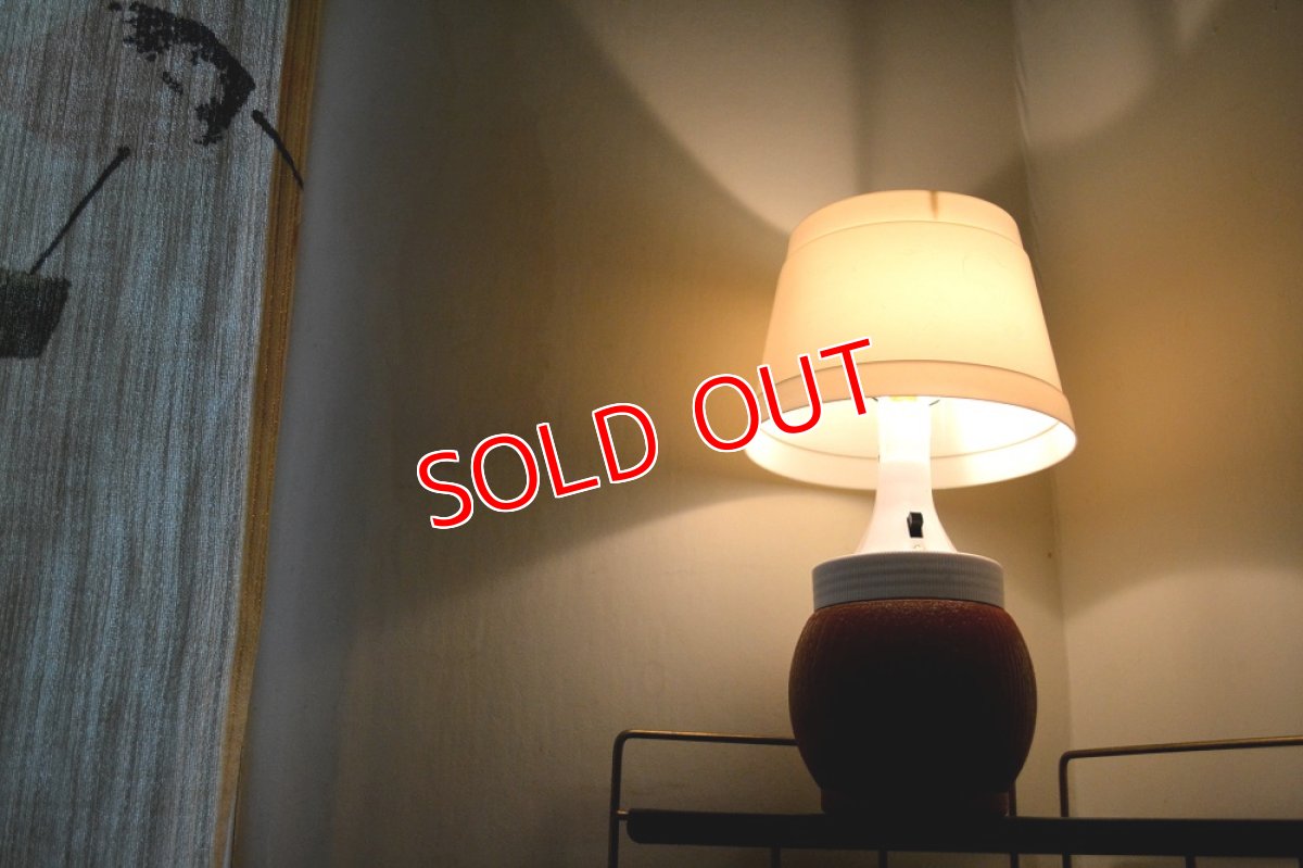 画像7: US70sエヴァレディ社ポータブルテーブルランプ/ブラウン (7)