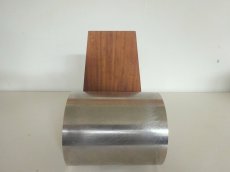 画像5: ７０ｓコイル型ブックエンド/チーク材＆側面合皮張り (5)