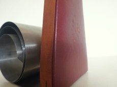 画像2: ７０ｓコイル型ブックエンド/チーク材＆側面合皮張り (2)